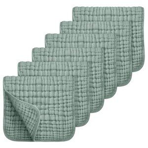 Muslin Burp Cloths 100% Cotton Large 20''x10'' Extra Soft and Absorbent 6 Pack B